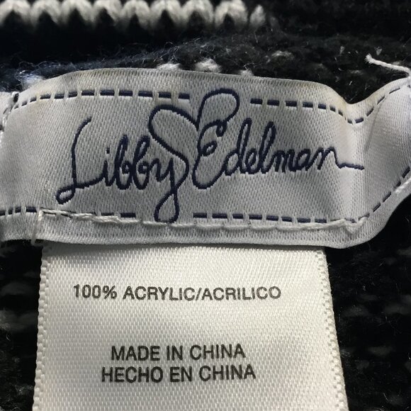 Libby Edelman Cowl Neck Pom-Pom Poncho - Picture 3 of 3